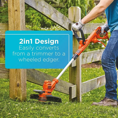 Electric String Trimmer with Auto Feed - Lightweight Design, Adjustable Handle and Height, Easy Weeding