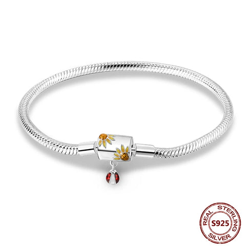 925 Sterling Silver Heart Charm Bracelet with AAA Zircon – Trendy and Elegant Jewelry for Women, Perfect for Parties & Special Occasions