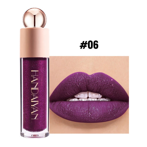 QIBEST Diamond Glitter Liquid Lipstick – Long-Lasting, Moisturizing & Waterproof Shimmer Lip Gloss