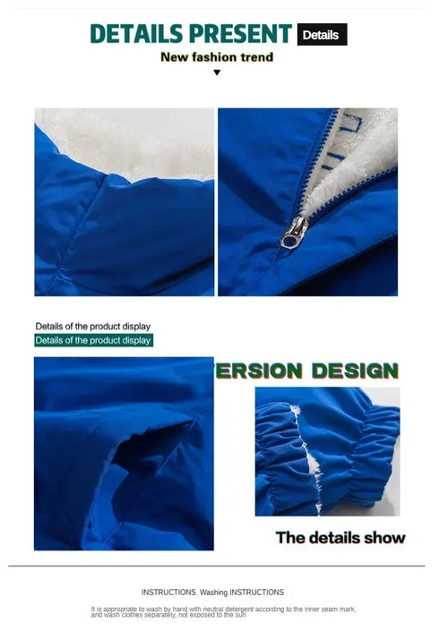 Men’s Double-Sided Wearable Warm Jacket | Solid Color Stand Collar Autumn-Winter Coat