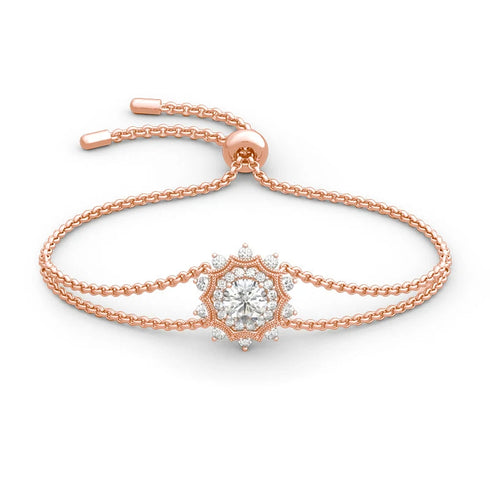 Madison Audury 1ct Moissanite Bracelet for Women – Adjustable 925 Sterling Silver Fine Jewelry