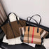 Fashion Striped Women's Handbag - Large Capacity Shoulder Bag