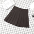 Women's Korean-Style High Waist Pleated Mini Skirt - Slim Fit A-Line Preppy Skirt for All Seasons