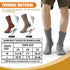 3 Pairs Merino Wool Winter Socks for Men & Women - Cashmere Blend Thick Knit Boot Socks, Warm & Cold-Resistant, Unisex Stockings