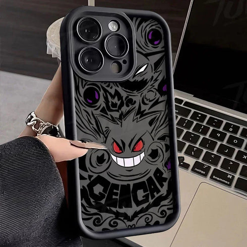 Luxury Gengar Phone Case for iPhone 15 to SE - Soft Silicone Shockproof Back Cover
