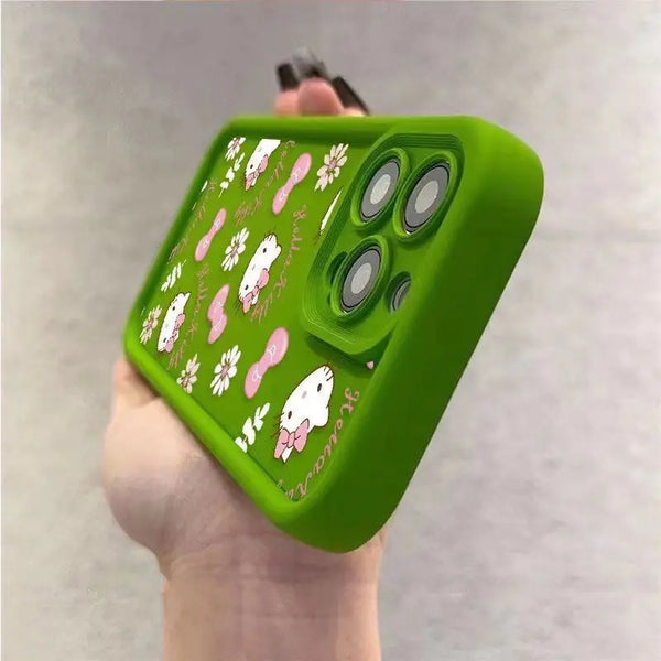 Hello Kitty Shockproof Silicone Phone Case | Cute Y2K Design for iPhone 16, 15, 14, 13, and 12 Pro Max