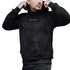 Men's Long Sleeve Athletic Pullover Hoodie - Fuzzy Fleece Solid Color Sweatshirt with Zipper & Detachable Hat