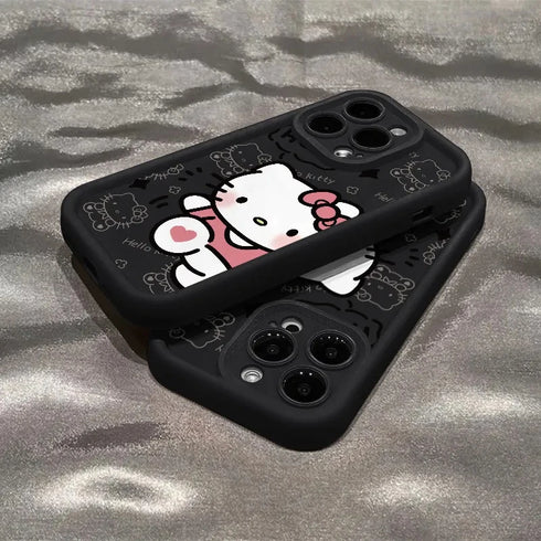 Hello Kitty Phone Case For Iphone-Silicone Anti Fall Phone Cover
