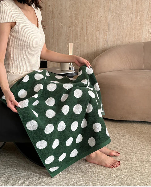 Polka Dots Cotton Soft Face Towel for Kids Absorbent Bath Towel Comfortable Cotton Household Towel Beach Towels Dropshipping