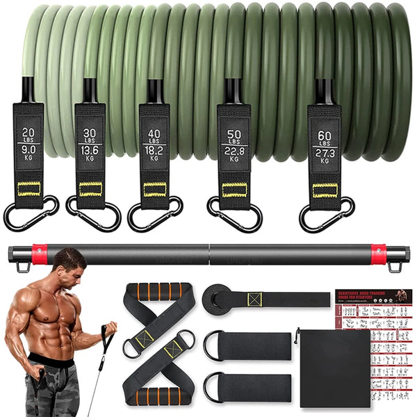 Rope Resistance Band Set – Comprehensive Strength Training Equipment for Full-Body Workout