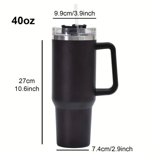 1200ml Stainless Steel Insulated Water Bottle-Thermal Flask Coffee Cup with Handle
