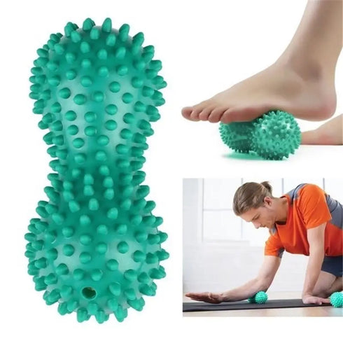 Foot Massage Roller – Peanut Double Lacrosse Spiky Ball for Foot Arch Pain