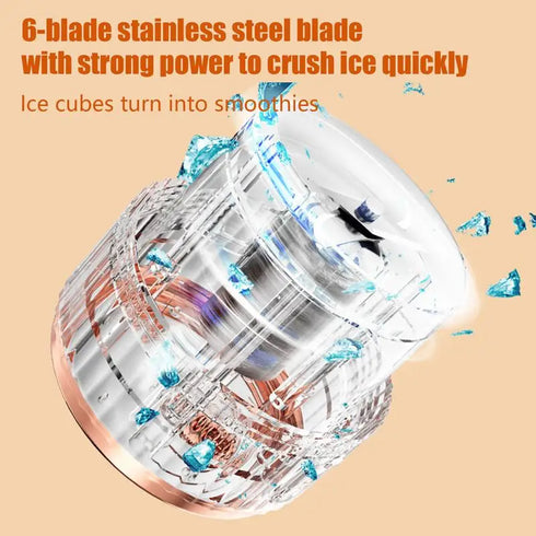 450ml Electric Juicer Cup Blender, Rechargeable Fruit Mixer