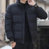 Men's Winter Thick Warm Parka – Stylish Cotton Windbreaker Jacket with Stand Collar