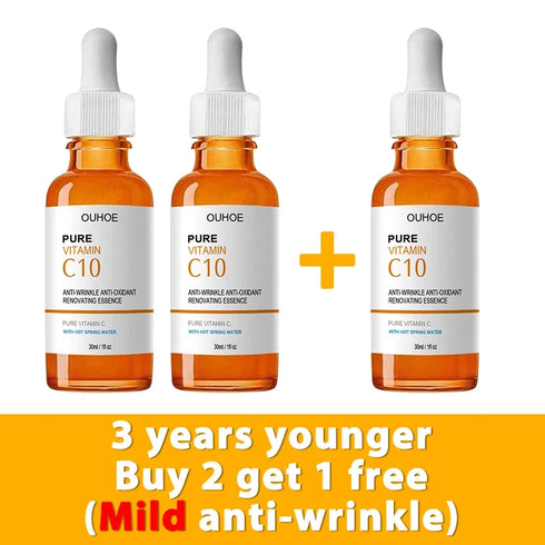 Whitening Vitamin C Face Serum 10ml – Anti-Dark Spot Brightening Oil-Based Essence for Smooth and Radiant Skin