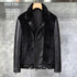 Men's Premium Faux Leather Motorcycle Jacket – Winter Warm Short Coat with Trendy Lapel Design