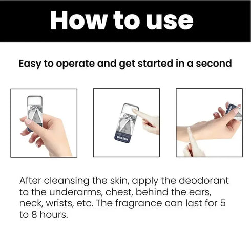 Attractant Solid Balm for Men And Women - Solid Perfume Long-lasting Natural Deodorant Pocket Fragrance Balm