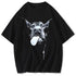 Vintage Gothic Letter Dog Print Oversized Hip Hop T-Shirt - Men's Punk Streetwear Summer Tops
