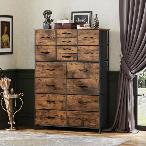 Wood Top Makeup Dressing Table with Storage for Bedroom and Hallway - Women's Furniture Closet