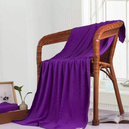 Microfiber Bath Towels Solid Color Bath Towels Microfiber Pool Towels-Lightweight Quick Dry Beach Towel For Women And Men