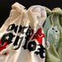 Women's Hip Hop Letter Print Hoodie – Thick Fleece Pullover with Flocking Detail