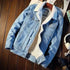 Men's Winter Vintage Fleece-Lined Denim Jacket | Trendy Korean-Style Cotton-Padded Casual Coat