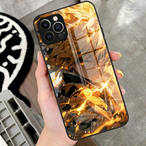 Anime Demon Slayer Phone Case For IPhone- Glass Design Cove