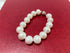 Elegant 7.5" White Pearl Charm Bracelet for Women – 12-13mm Round Pearls with Gold-Filled Chain, Wedding Jewelry