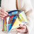 Laser Color Transparent Cosmetic Bag PVC Waterproof Wash Toiletry Makeup Bag Organizer Female Girls Zipper Make Up Beauty Case