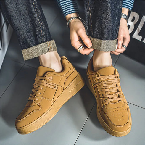Men's Classic Lace Up Shoes-Casual Low Top Sneakers