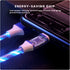 3-in-1 LED Flowing Light Charging USB Cable For IPhone Android Type-C