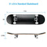 31" x 8" Complete Skateboard - 9Ply Maple and Concave Design Skateboards, Ideal for Beginners
