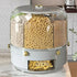 360° Rotating Rice Dispenser – Sealed Moisture-Proof Cereal & Grain Storage Container, 6-Compartment Kitchen Organizer for Dry Foods