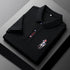 Men’s Casual Polo Shirt – Short Sleeve, Anti-Wrinkle Polyester, Embroidered Detail