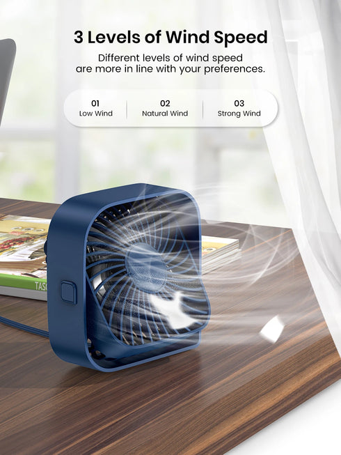 TOPK Mini 360°Rotatable-Portable Cooling Fan
