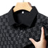 Men’s Casual Printed Polo Shirt – Lightweight, Anti-Wrinkle Polyester for Summer Wear