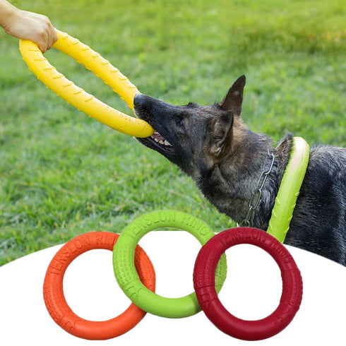 Interactive Dog Flying Disc Toy - Durable Training Ring for Fetch and Anti-Bite