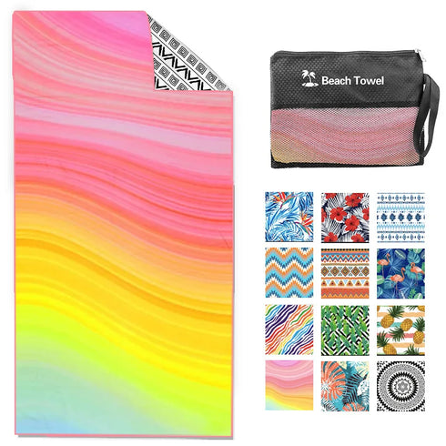 180*80CM Double-sided Fleece Quick-drying Printing Beach Towel Adult Swimming Bath Towel Quick-drying Beach Towel For Picnic