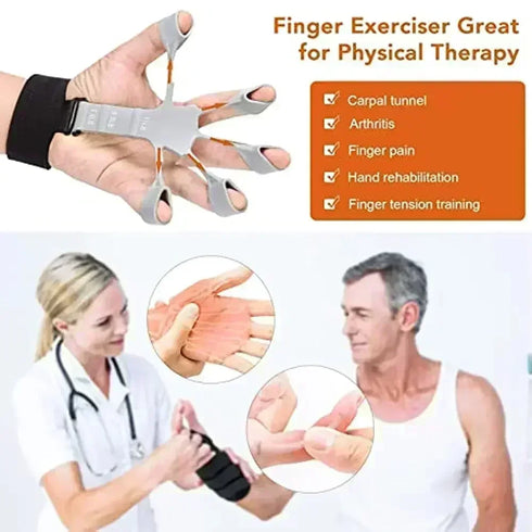 Silicone Grip Training and Finger Exercise Stretcher Hand Strengthener Grip