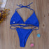 Women's Side Tie Thong Bikini Set-Bandage Style Swimsuit