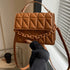 Mini Quilted PU Leather Crossbody Bag for Women – Diamond Lattice Shoulder Handbag with Chain Strap