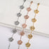 Adjustable Five-Leaf Flower Clover Stainless Steel Bracelet – Elegant Women’s Jewelry for Parties and Gifts