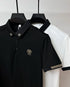Men’s Casual Polo Shirt – Breathable Fabric with Badge Detail for Everyday Wear
