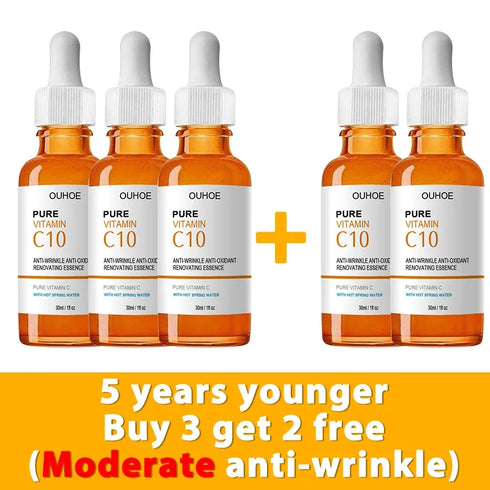 Whitening Vitamin C Face Serum 10ml – Anti-Dark Spot Brightening Oil-Based Essence for Smooth and Radiant Skin