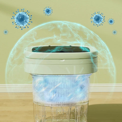 6L-11L Portable Washing Machine-Ultrasonic Mini Washer Folding Large Capacity Clothes Spin Dryer Bucket