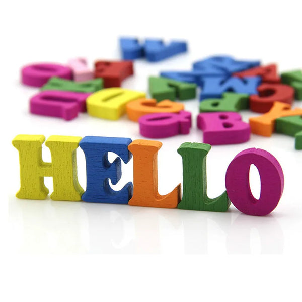 100Pcs Colorful Decorative Wooden Letters - Alphabet Educational Toys for Kids, Home Décor & Party Decoration