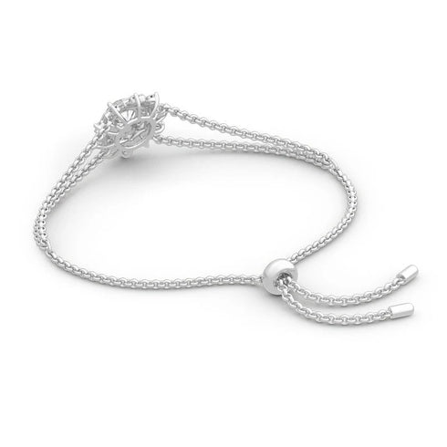 Madison Audury 1ct Moissanite Bracelet for Women – Adjustable 925 Sterling Silver Fine Jewelry