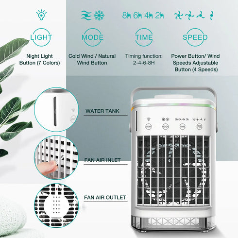 Mini Portable Air Conditioner For Summer- Rechargeable