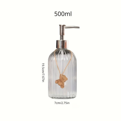 500ml Luxury Glass Hand Wash Dispenser for Elegant Home Decor