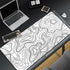 Black & White Contour Lines Mouse Pad-Gaming Desk Mat